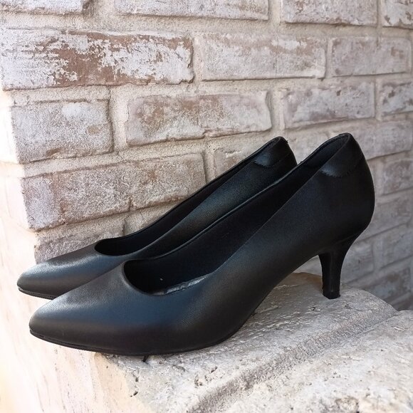 ANDIAMO Black Heels, Pumps Size 8W - Picture 7 of 7